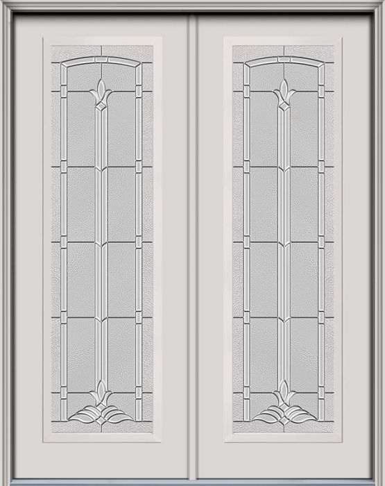 96" Bristol Full Lite Smooth Fiberglass Double Door, WBD Impact