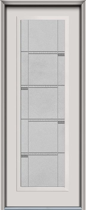 96" Crosswalk Full Lite Contemporary Smooth Fiberglass Single Door, WBD Impact