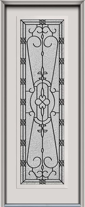 96" Jacinto Full Lite Smooth Fiberglass Single Door, WBD Impact