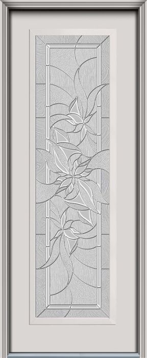 96" Renewed Impressions Full Lite Contemporary Smooth Fiberglass Single Door, WBD Impact