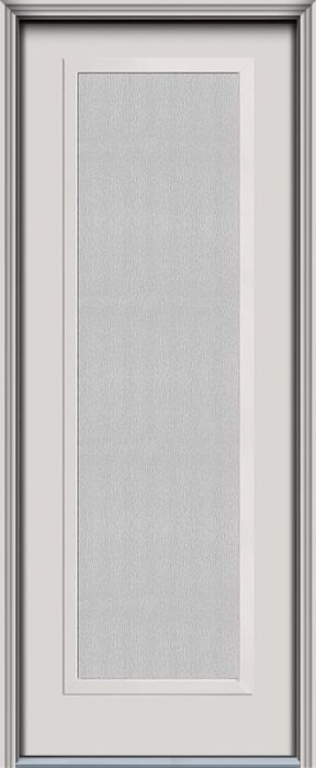 96" Streamed Full Lite Contemporary Smooth Fiberglass Single Door, HVHZ Impact