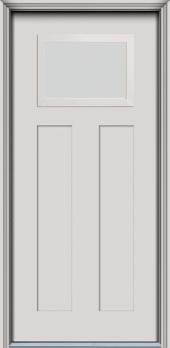 80" Blanca Top View 2 Panel Smooth Fiberglass Single Door, WBD Impact