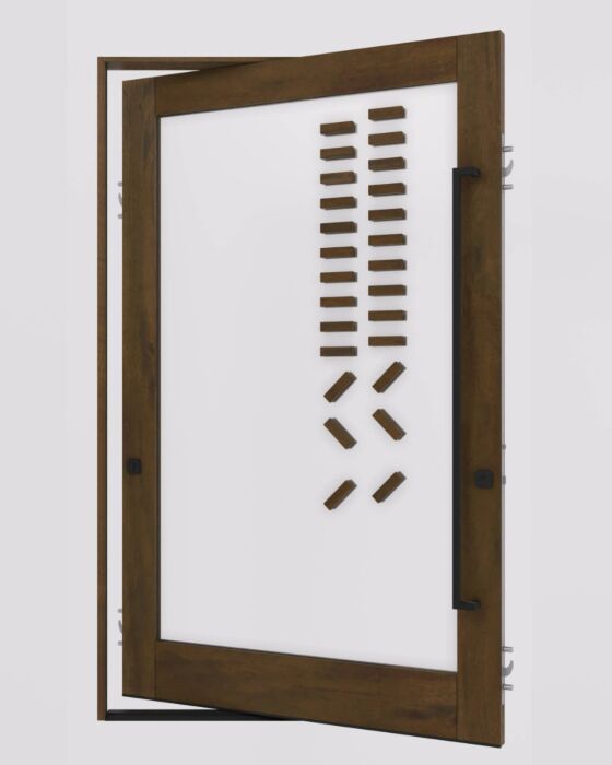 Mahogany KASK SDO Contemporary Modern Shaker Impact-Rated Pivot Door