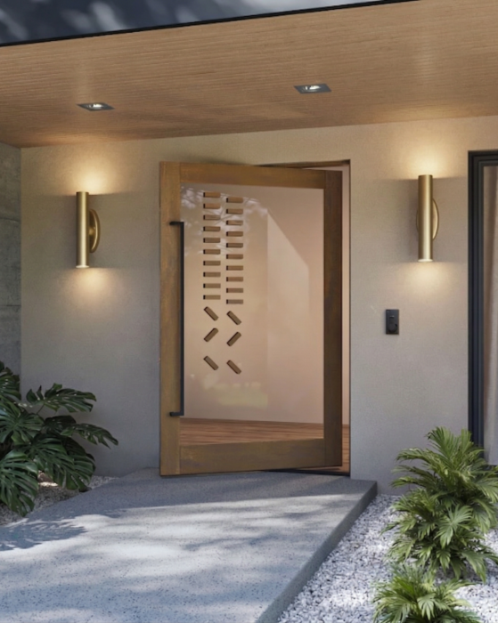 Kask | Mahogany SDO Contemporary Modern Shaker Pivot Door