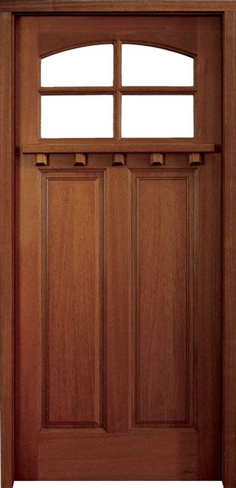 80" Craftman Mahogany Lakewood TDL 4 Lite Single Door