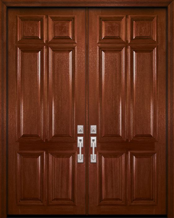 36" x 96" Double 6 Panel DoorCraft Mahogany Door