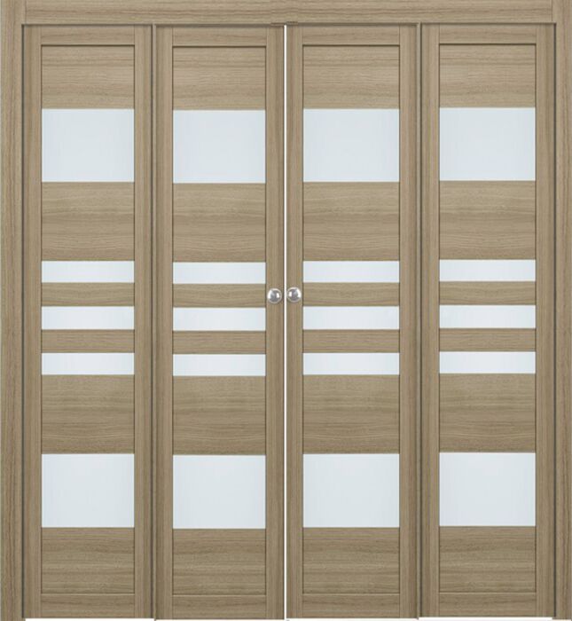 Prefinished Leti Vetro Shambor Modern Interior Bi-Fold 4 Door