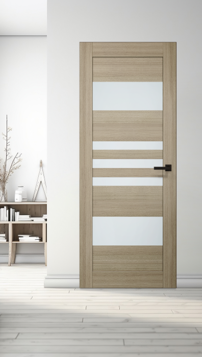 Prefinished Leti Vetro Shambor Modern Interior Single Door with Invisible Frame
