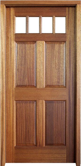 80" Mahogany Louisburg TDL 4 Lite Single Door