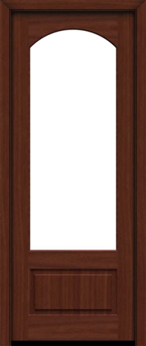 96" Mahogany Lucie 1 Lite SDL Single Door | HVHZ Impact