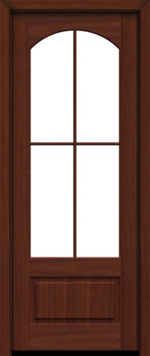 96" Mahogany Lucie 4 Lite SDL Single Door | HVHZ Impact