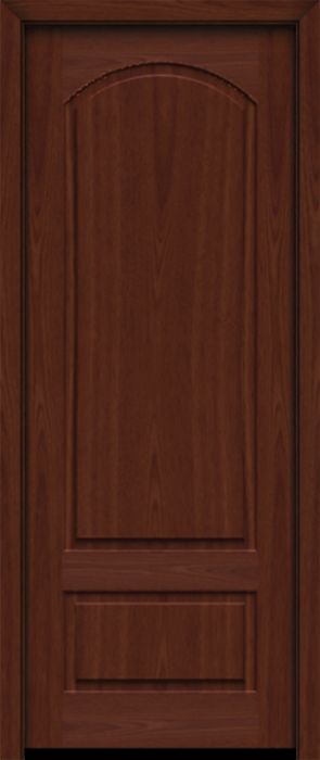 96" Mahogany Lucie Solid Panel Single Door | HVHZ Impact