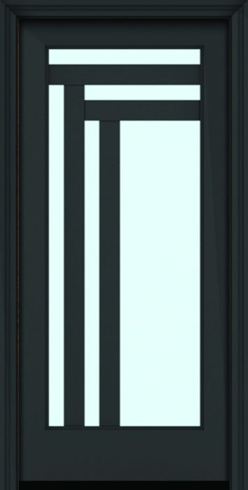 Impact 80" Full Lite 5 Lite 3.5" Designer SDL Manhattan Nova 90 Smooth Fiberglass Single Door