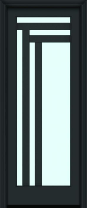 Impact 96" Full Lite 5 Lite 3.5" Designer SDL Manhattan Nova 90 Smooth Fiberglass Single Door