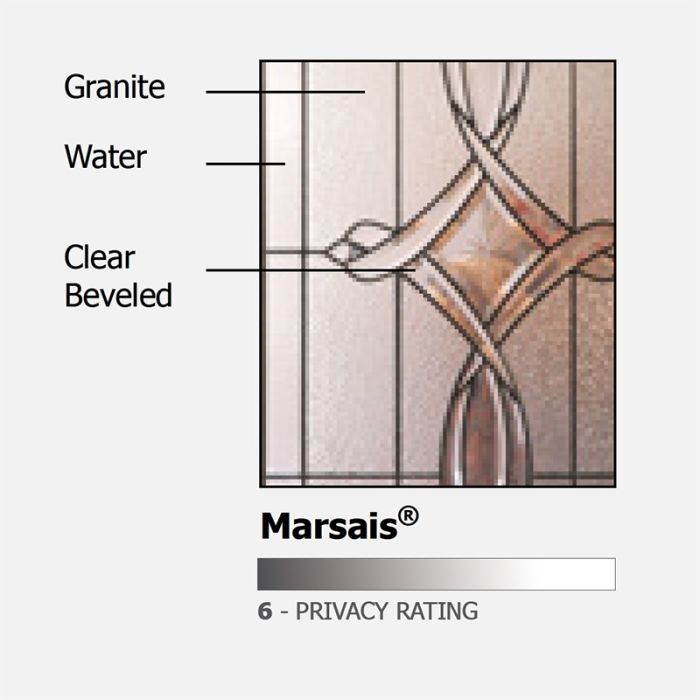 80" 1 Panel 3/4 Arch Lite Marsais Mahogany Door /2side