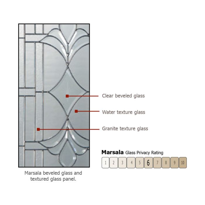 36" x 80" 3/4 Lite Marsala Alder Door