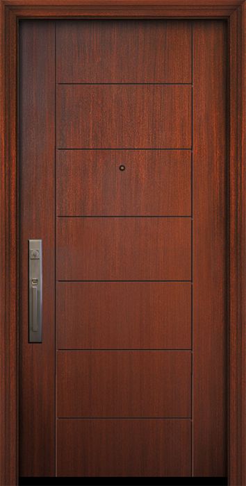 80" Brentwood Mahogany Solid Contemporary Door