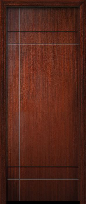 42" x 96" Inglewood Mahogany Solid Contemporary Door