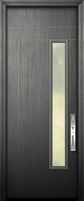 42" x 96" Santa Barbara Mahogany Solid Contemporary Door w/Textured Glass