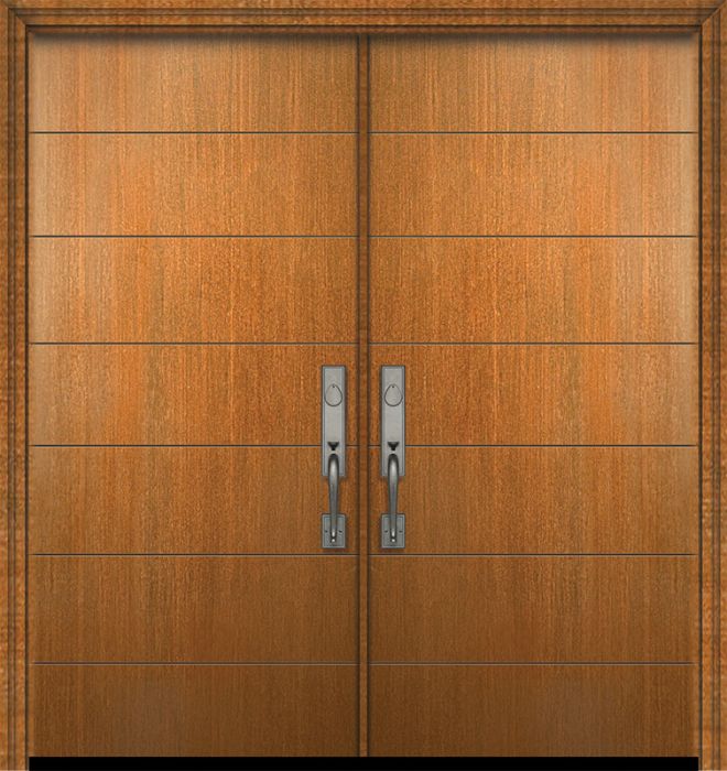 IMPACT | 80" Double Westwood Mahogany Contemporary Door
