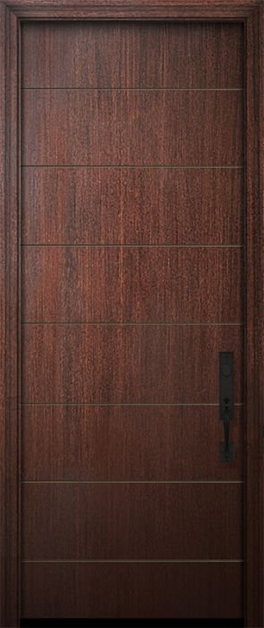 96" Westwood Mahogany Solid Contemporary Door