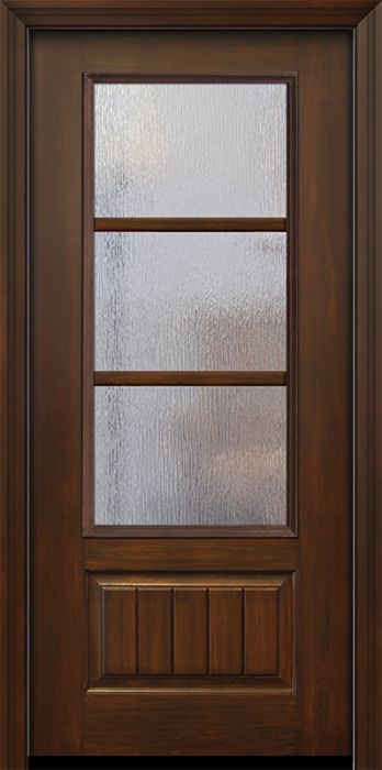 IMPACT | 80" 3/4 Lite 1 Panel 3 Lite SDL Mahogany/Alder Door