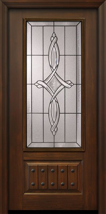80" 1 Panel 3/4 Lite Marsais Mahogany/Alder Door