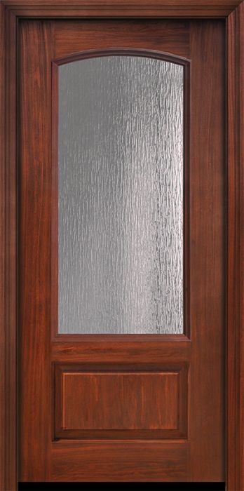 IMPACT | 80" 3/4 Arch Lite Privacy Glass Alder Door
