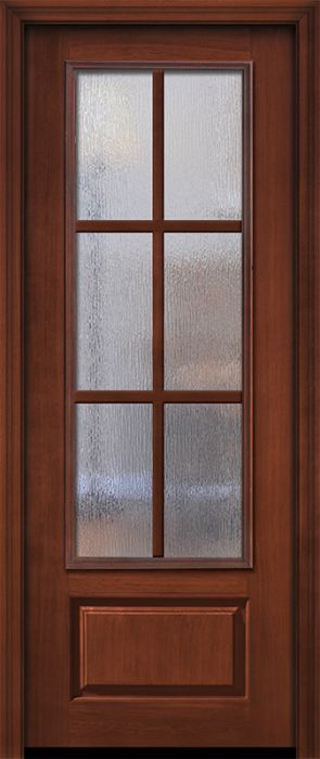 Pro 96" 6 Lite SDL 3/4 Lite Mahogany Door
