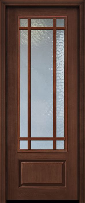 IMPACT | 96" 3/4 Lite Prairie 9 Lite SDL Mahogany/Alder Door