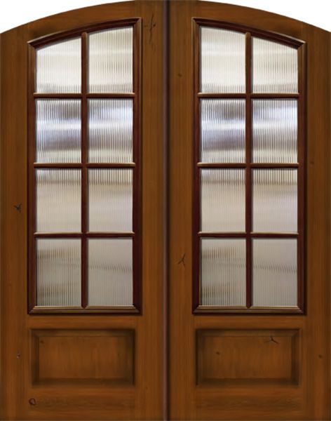 IMPACT | 96" Double Arch Top 8 Lite SDL Mahogany/Alder Door