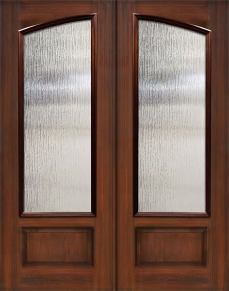 IMPACT | 96" Double Square Top Arch Lite Mahogany/Alder Door