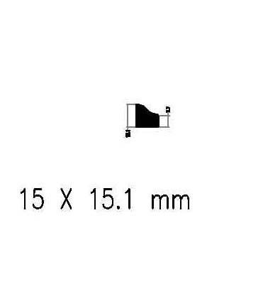 Mahogany (Meranti) Ogee Bead 0.59x0.6x108 for Uni