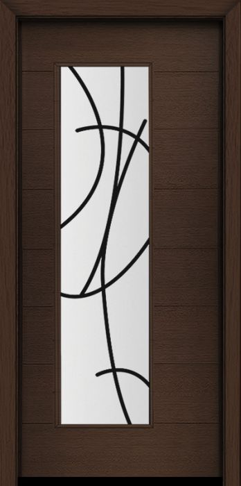 80" Mahogany Milan San Donato Contemporary Modern Single Door