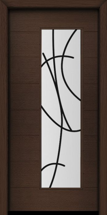 80" Mahogany Milan San Donato Contemporary Modern Single Door