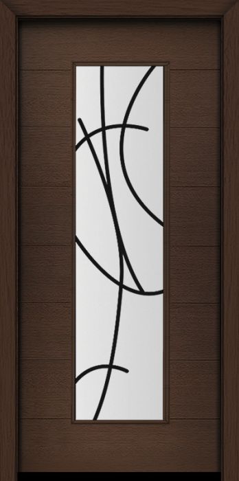 80" Mahogany Milan San Donato Center Contemporary Modern Single Door
