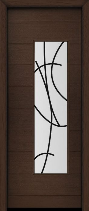 96" Mahogany Milan San Donato Contemporary Modern Single Door