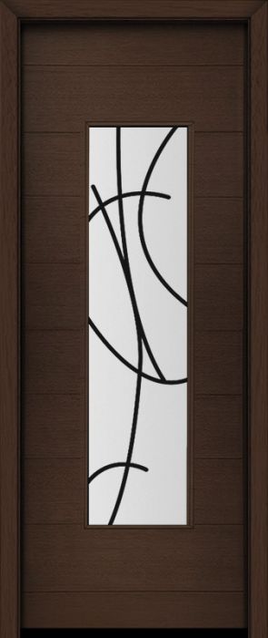 96" Mahogany Milan San Donato Center Contemporary Modern Single Door