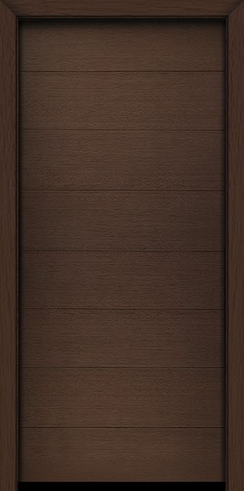 80" Mahogany Milan Solid Panel Contemporary Modern Single Door