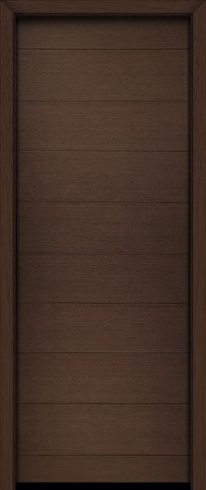 96" Mahogany Milan Solid Panel Contemporary Modern Single Door