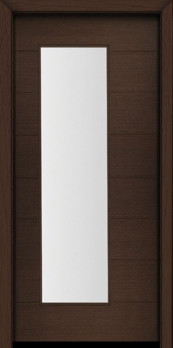 80" Mahogany Milan Wide Lite Contemporary Modern Single Door
