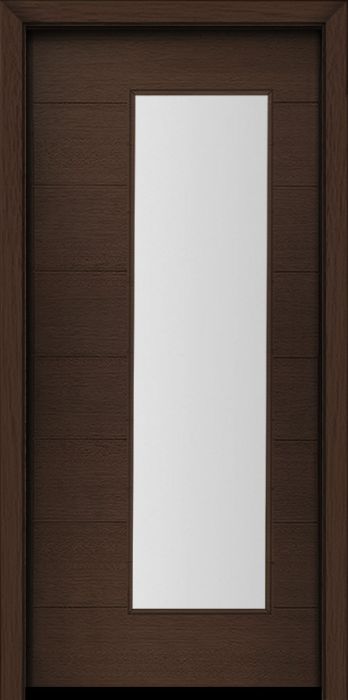80" Mahogany Milan Wide Lite Contemporary Modern Single Door