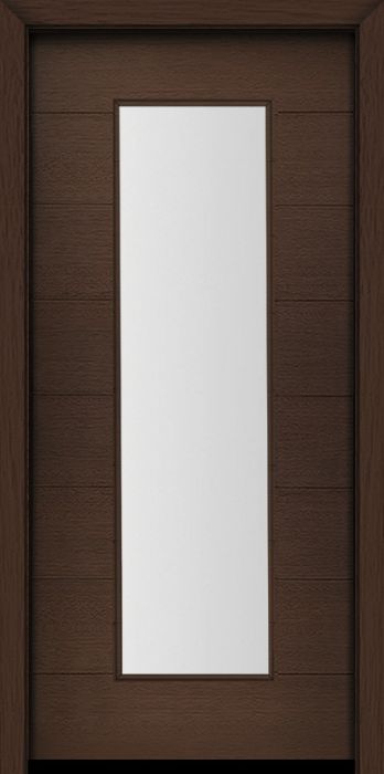 80" Mahogany Milan Wide Lite Center Contemporary Modern Single Door