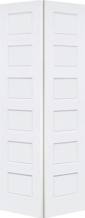 96" Conmore Shaker Hollow Core Smooth Bifold 2 Door