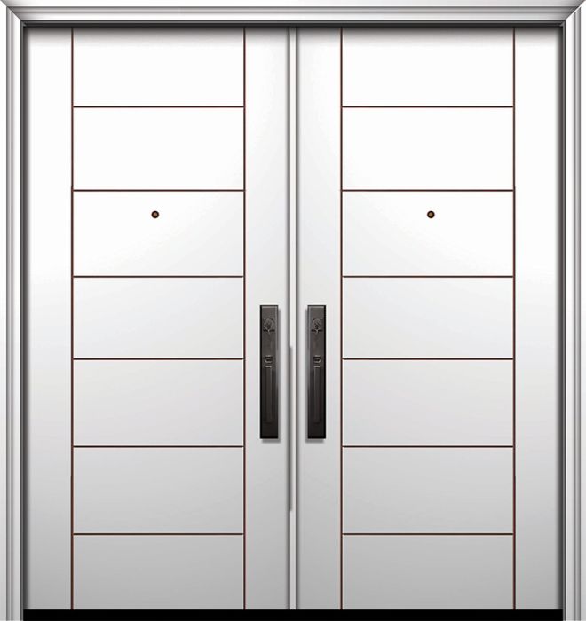IMPACT | 80" Double Brentwood Smooth Contemporary Door