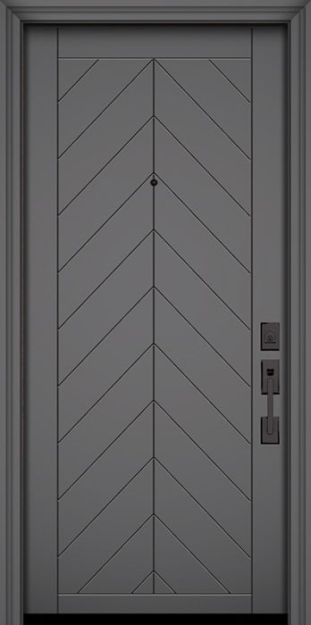 IMPACT | 80" Chevron Smooth Solid Contemporary Door
