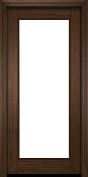 80" Mahogany Naples 1 Lite Single Door | HVHZ Impact