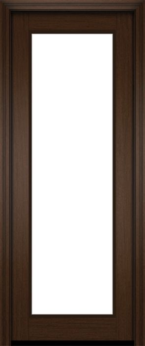 96" Mahogany Naples 1 Lite Single Door | HVHZ Impact