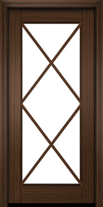 80" Mahogany Naples 7 Lite Single Door | HVHZ Impact