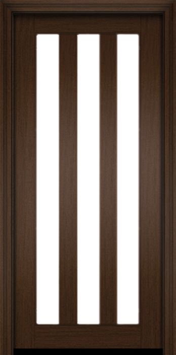 80" Mahogany Naples V3 Lite Single Door | HVHZ Impact